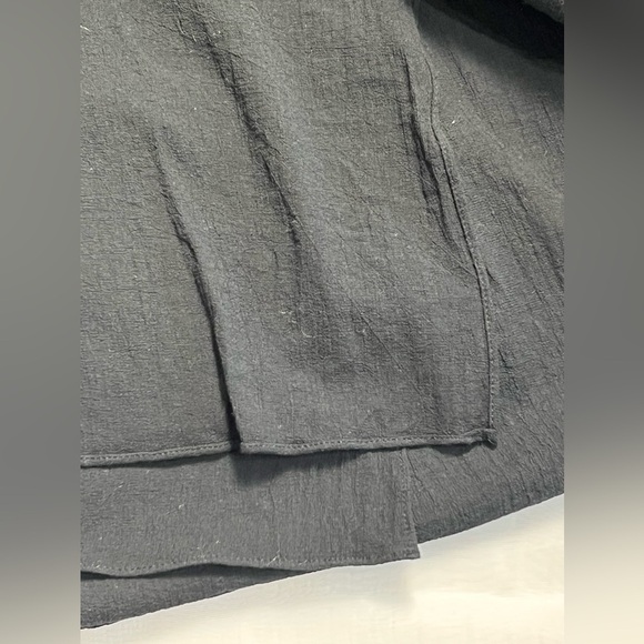 Vince Henley Linen Cotton Black 3/4 Sleeve Length Top Tunic Size Medium - Picture 6 of 9